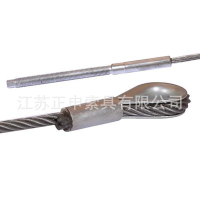 吊索具压制钢丝绳铝压套钢丝绳索具合金浇筑式缆索压制式索具