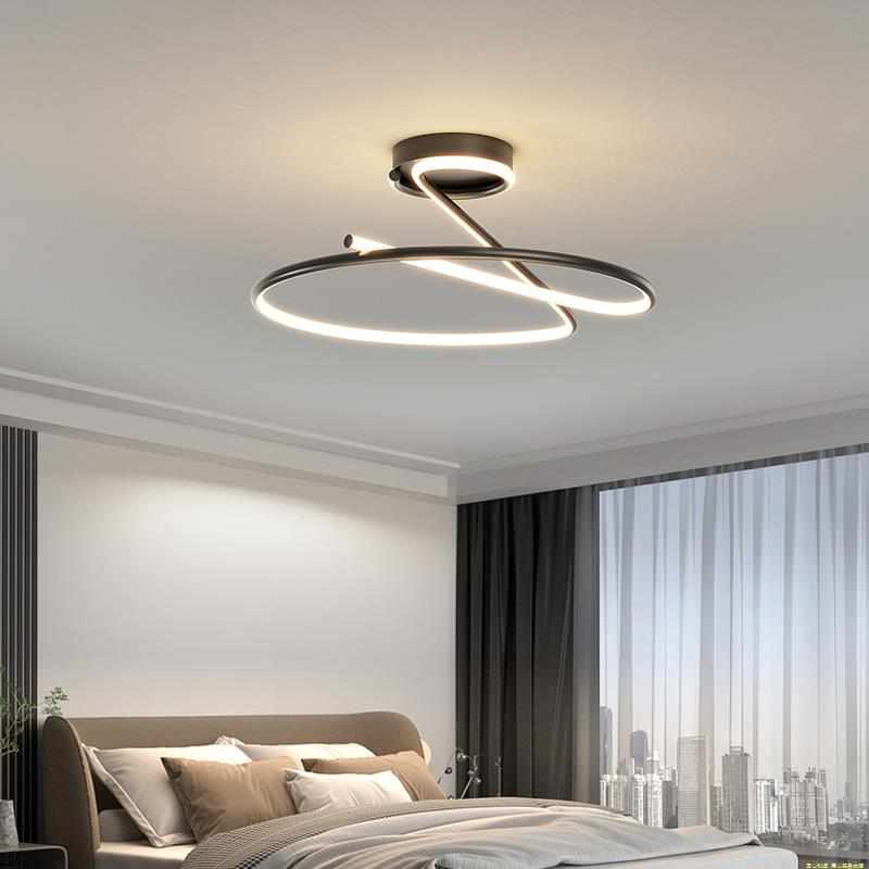 轻奢主卧室灯家用吸顶灯极简房间灯书房吊灯现代简约圆环灯具509
