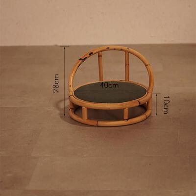 赋石家居竹藤木复古中式榻榻米塌塌米椅茶空间侘寂靠背椅飘窗凳子