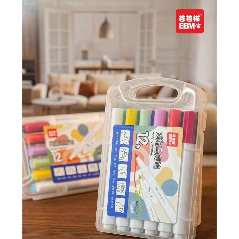 丙烯马克笔防水手绘石画画可I帆用作陶瓷手作玻璃21080头布DY等