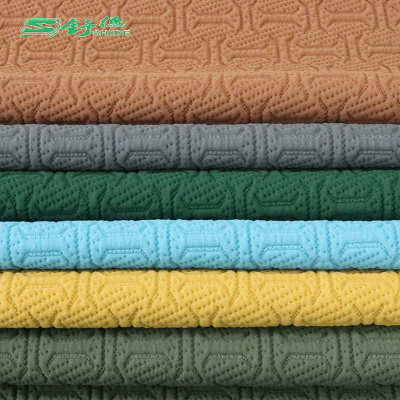 供应厚实沙发四季汽车坐垫重适用面料布料厂家高克空气层针织夹丝