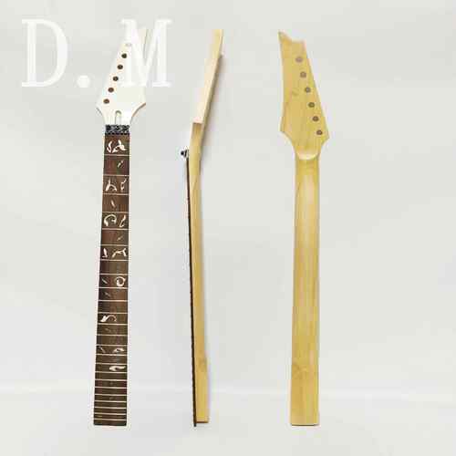 IB双摇24品白色亮光玫瑰木指板贝壳花草音点电吉他琴柄吉他琴颈柄