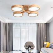 北欧吸顶灯简约现代客厅灯中式 灯 实木卧室灯餐厅灯创意榻榻米日式