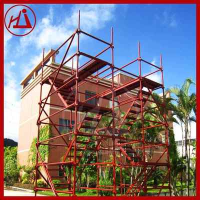 厂家供应香蕉式安全爬梯建筑施工扣件式钢管脚手架加工制作