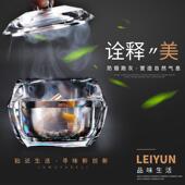 创意个性 潮流水晶玻璃烟灰缸防灰飞带盖子家用客厅多功能高级感小