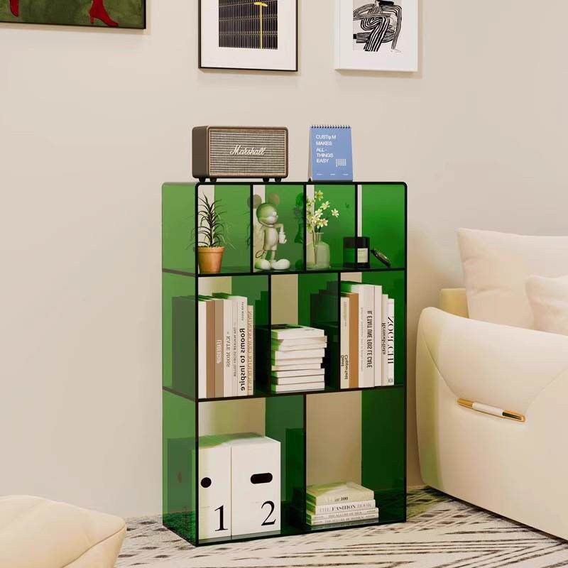 北欧简约风沙发奶油边几家用多层靠墙实木置物书架杂志落地展示柜