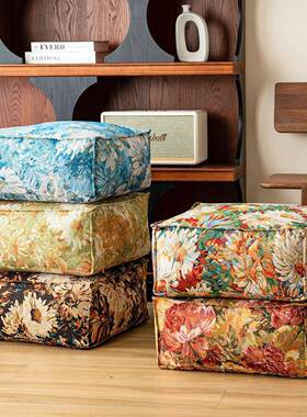 民族风格涤榻米蒲团棉提花客厅卧室榻家用坐久坐不15/30/25塌敦陷