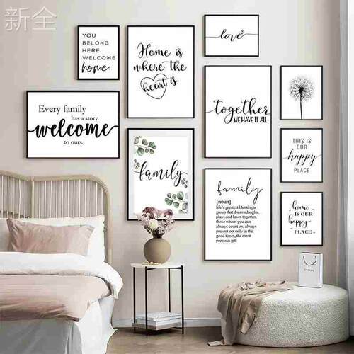 Quote Wall Poster Canvas Painting Minimalist Picture Decor