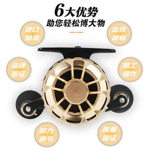 NB 筏钓轮F50C超轻碳素带泄力前打筏轮筏钓轮冰钓鱼轮批发