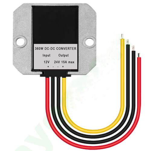 12V转24V 15A车载电源转换器直流升压器 DC-DC 稳压器 暖风机电源
