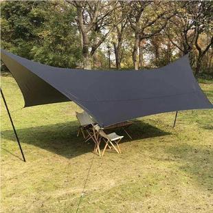 加厚牛津布户备外黑遮天幕HQR 遮阳天 光大号八角蝶形帐篷胶野营装