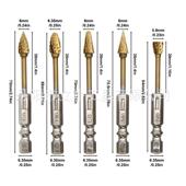 红色塑镀钛六角柄硬质合金旋转锉旋十件套盒双钨纹693钢螺头组套