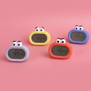 大嘴闹钟智能多功能学生儿童贪睡充电卧室卡通萌宠迷你闹钟小闹钟