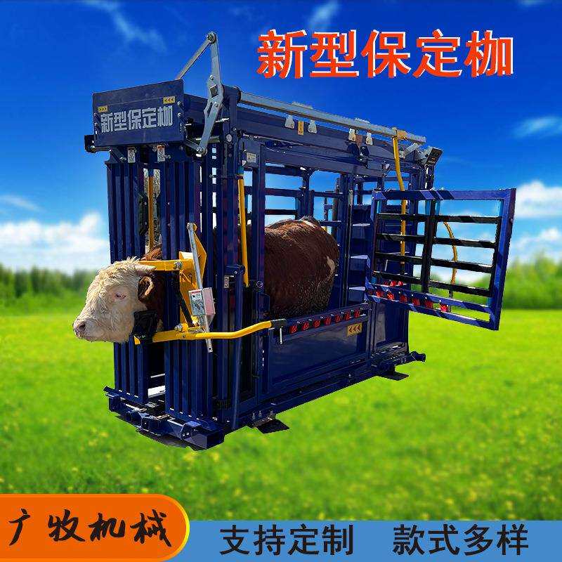 新型保定枷牛场用可移动保定架牛用保定枷牛场防疫设备保定栏