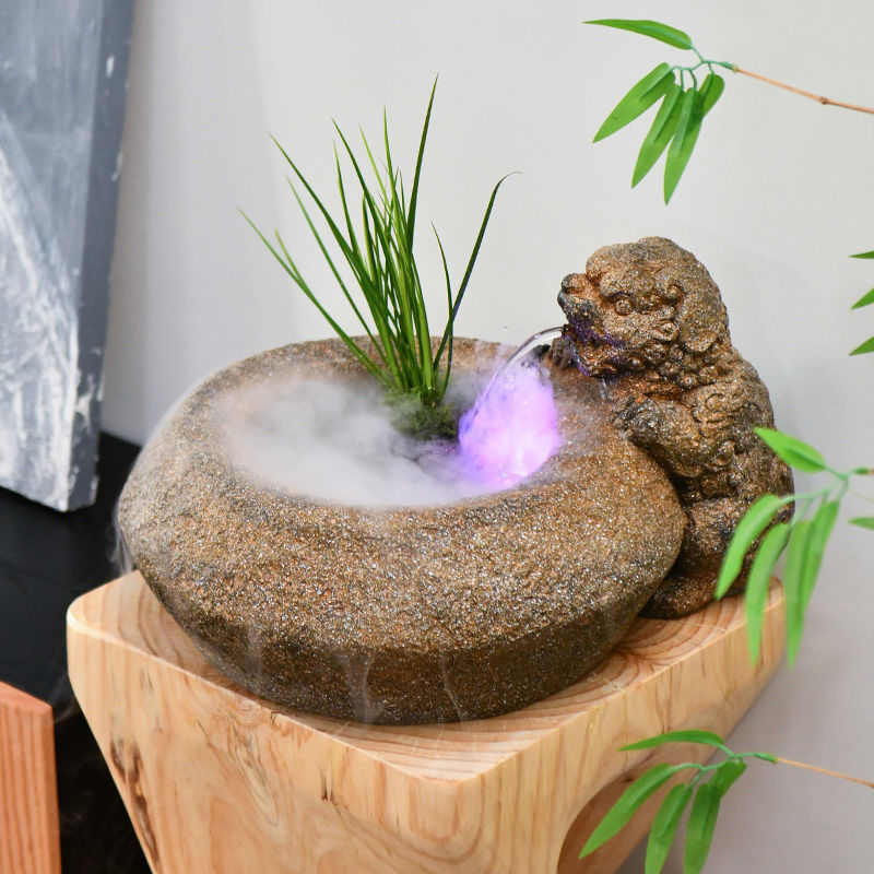 庭院摆件鱼缸客厅造景装饰喷泉貔貅流水水景落地鱼池玄关招财桌面