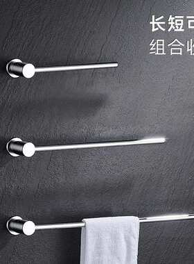 全铜毛巾架艺术风卫生间毛巾杆浴室轻奢浴巾架浴室创意毛巾挂杆