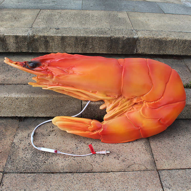 发光直销装饰玻璃钢蚝烧烤店仿真生模型灯箱广告招牌摆件门头牡蛎