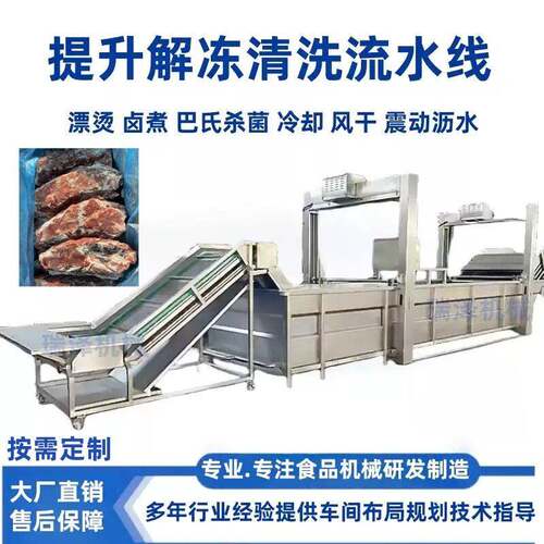 全自动冻肉解冻设备大块驴肉缓化解冻设备冻鱼虾低温湿解冻机