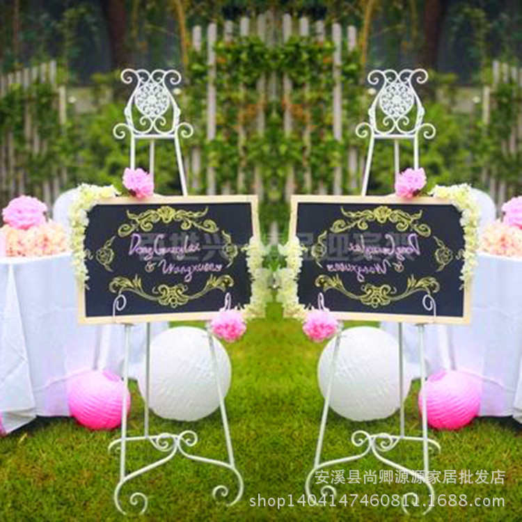 铁艺油画架客厅婚纱照展示架  落地大画海报架室内素描 画板支架