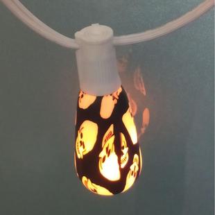 G40灯串大阳能嵌花LED铜线灯创意花园庭院装 饰挂灯彩绘泡灯