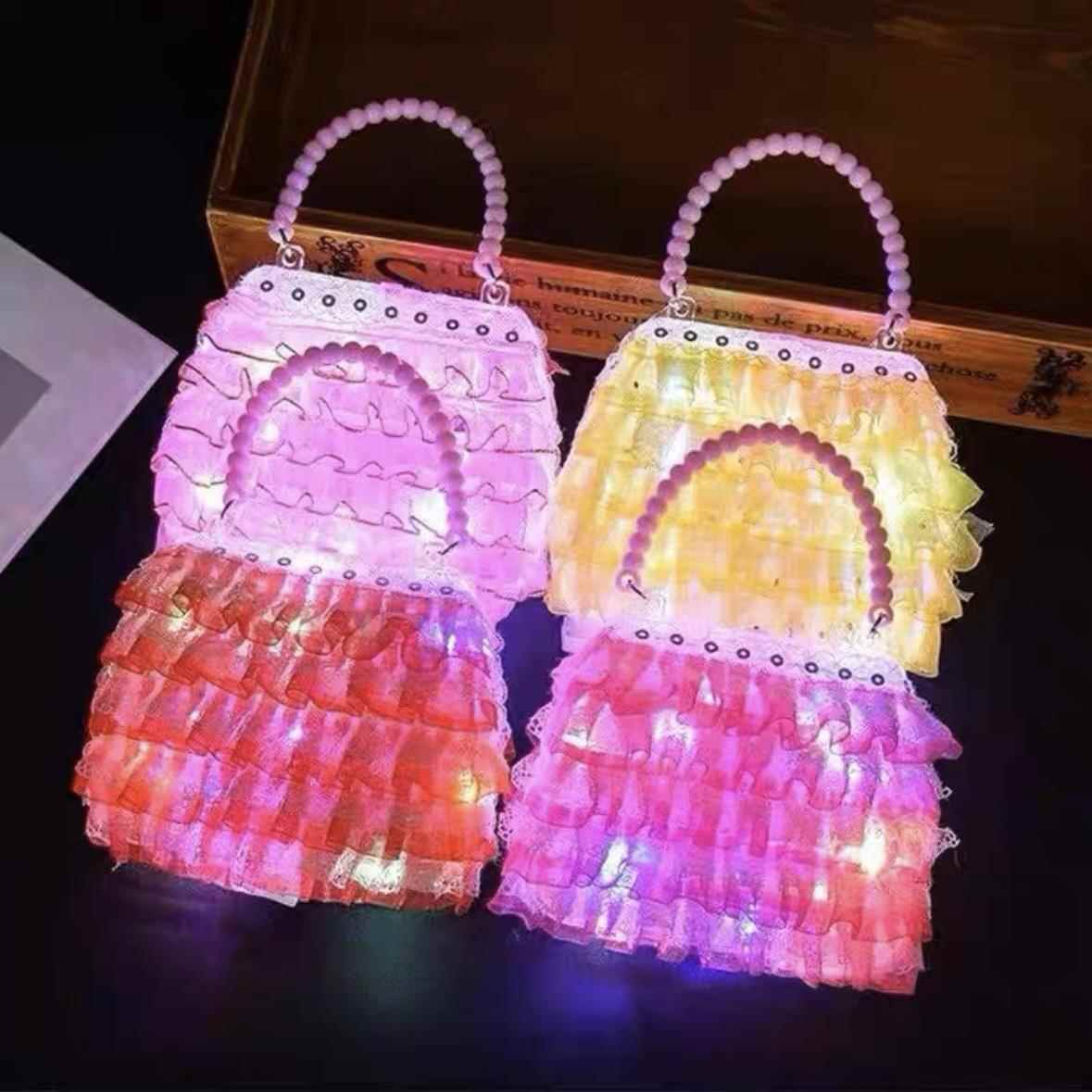 发光的儿童手提袋DIY贴纸袋女孩对角卡通贴纸袋幼儿园生日礼物