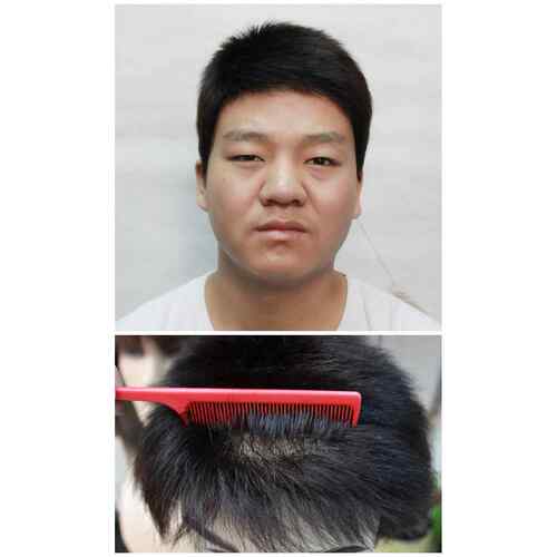 新款中年假发男短发 男成老送功男士假发 男寸头平头 式假发爸爸