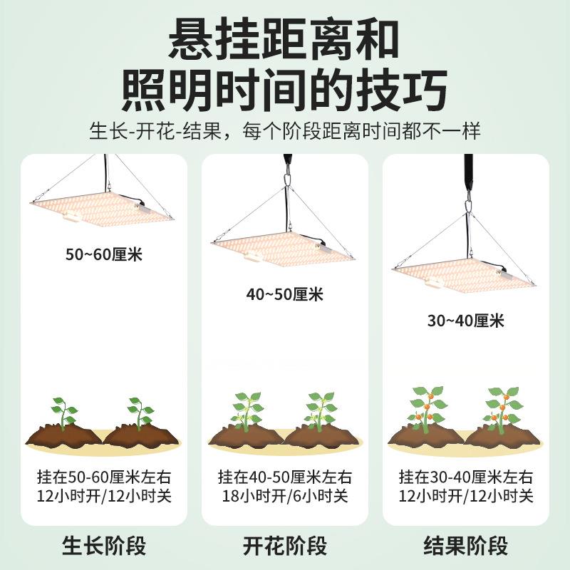 亚马逊全光谱LED植物灯补光灯150W量子板大棚多肉育苗生长灯绿植