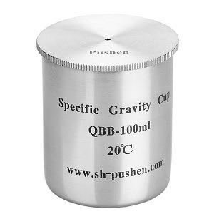 上海普申QBB37ml比重杯50ml涂料油漆密度杯100ml不锈钢比重杯