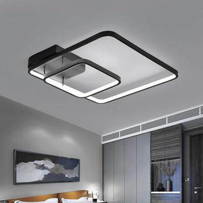 跨境卧室灯简约现代房间灯温馨浪漫大气客厅个性创意灯正方吸顶灯