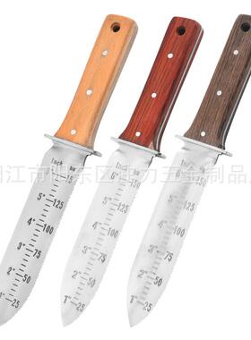 花园工具刀铲刀修枝锯齿除草便园携户外林带套盆栽移植皮挖松c003