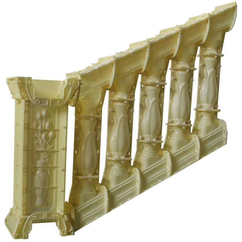 斜面楼梯扶手模具罗马柱子护栏水泥栏杆模型全套别墅室外斜坡模板