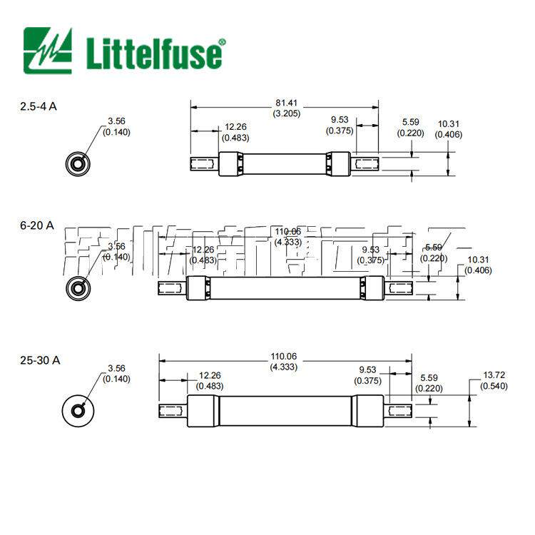 SPXI020.LXCN力特太阳能熔断器保险丝 1.5KV 20A 1500V陶瓷保险管