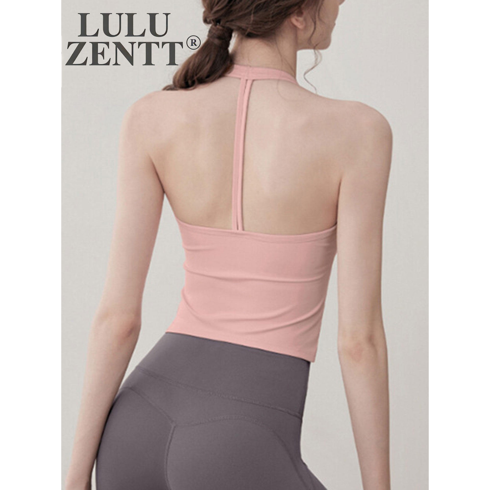 LULU ZENTT瑜伽服套装女美背运动内衣外穿健身快干普拉提上衣背心