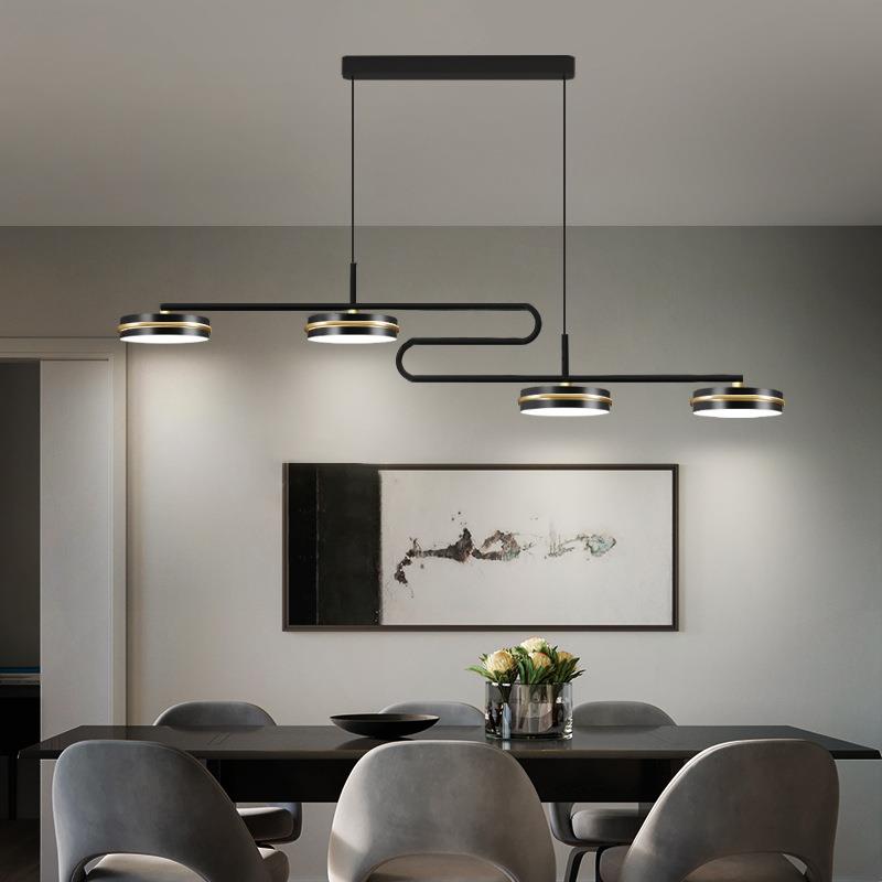 餐厅吊灯现代简约创意个性led长条吧台餐桌饭厅网红灯饰北欧灯具