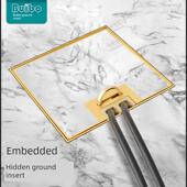 瑞博130地板插座不锈钢大理石地毯嵌入式 舞台侧插头扁平隐形地板