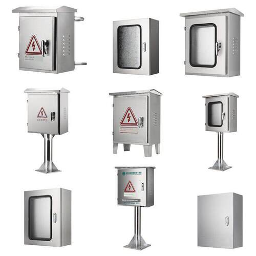 定制户外室内304不锈钢单双门落地配电箱防雨监控箱仪表保护箱