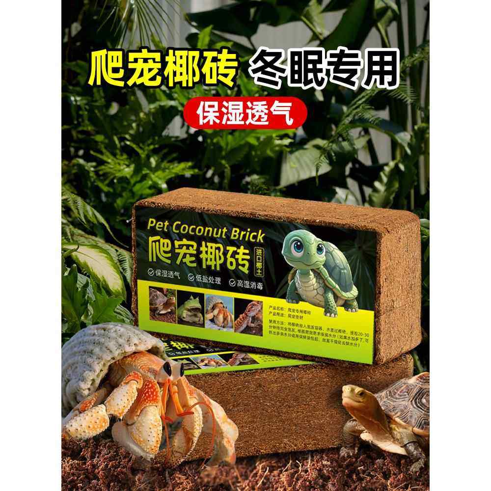 椰砖爬宠乌龟冬眠专用寄居蟹椰土垫料用品椰糠苔藓椰子土壤椰壳砖,家居饰品,花盆,淘宝优惠券,粉丝福利购,淘宝优惠卷