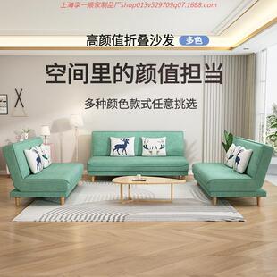 2折叠两用沙床阳台出租房小户型布多功公寓 艺沙发双发人可CD4568