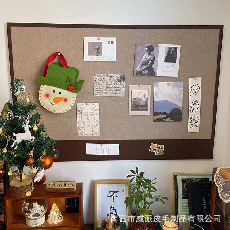 自粘彩色毛毡板墙贴背景墙装饰软板照片墙留言板幼儿园作品展示板