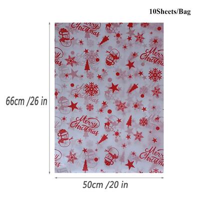 10 Sheets Christmas Gift Wrapping Paper Flower Bouquet Packi