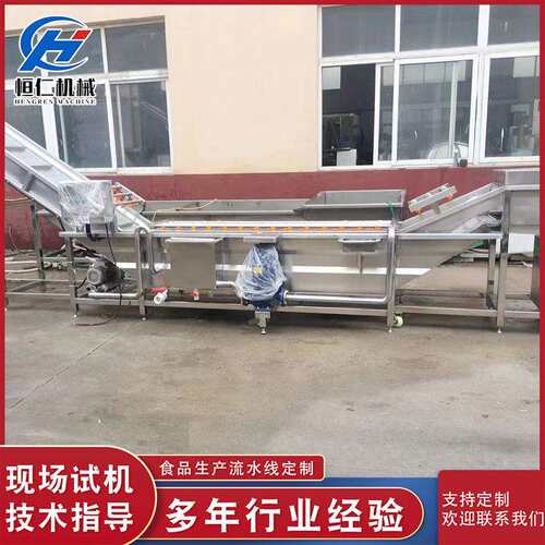 全自大型商用水果蔬清洗机NWH叶类喷淋清洗机清菌动菜菇气泡洗设