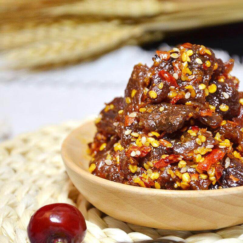 飘零大叔香辣黄牛肉45g湘西风味冷吃麻辣牛肉干零食解馋休闲小吃