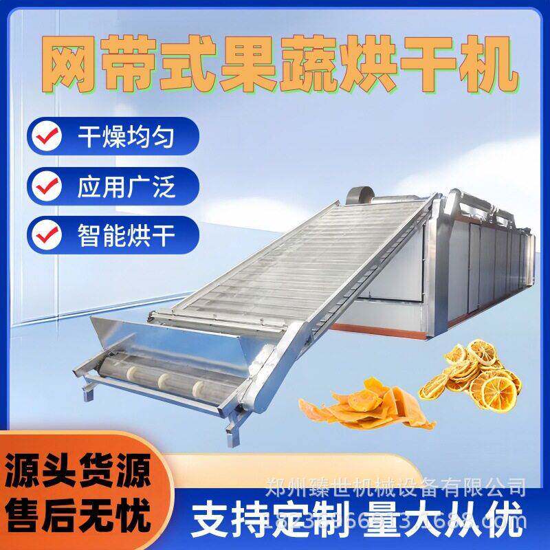 大型果蔬网带式烘干机蔬菜梅干菜材干燥箱多层连续式烘干机