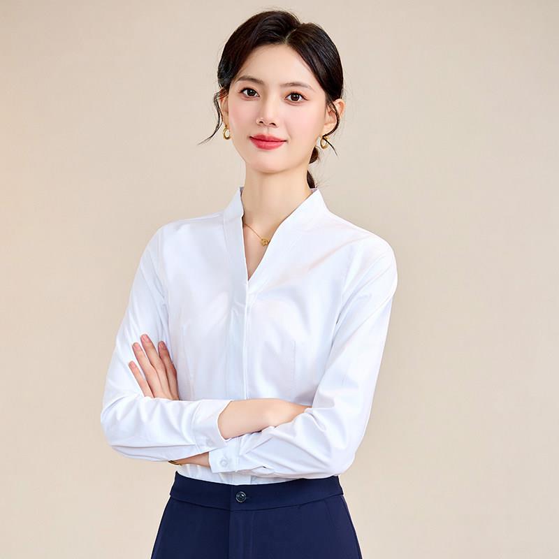 领长袖白衬衫女气质工作服南航空姐空乘面试穿搭正装衬衫套装上