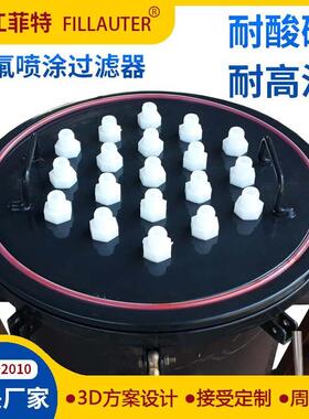 定制F30/FEP/PFA/PTFE喷涂过滤器化学业过滤器浙江四氟过滤器