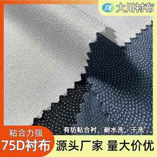 厂家75D布衬1.5米宽粘衬烫衬有纺衬大衣西服压衬复合