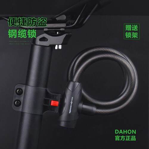 dahon大行折叠自行车锁单车钥匙锁登山车锁可携式加粗钢缆锁炼条