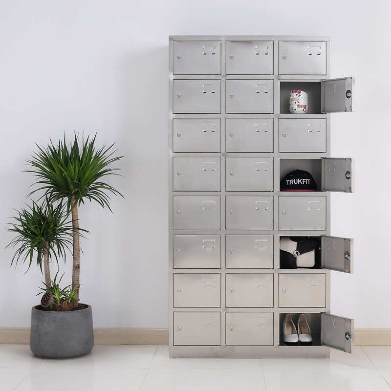 304不锈钢员工更衣柜无尘净化车间储物鞋柜健身房澡堂铁皮收纳柜