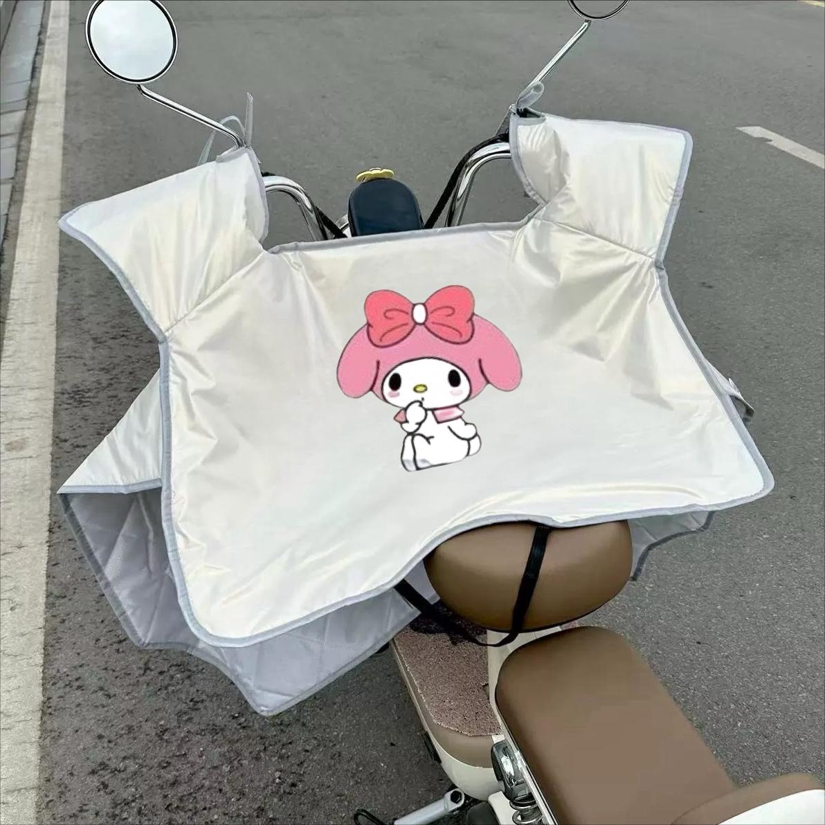 夏季电动车挡风被防晒防水遮阳雅迪爱玛薄款电瓶车四季通用挡风罩