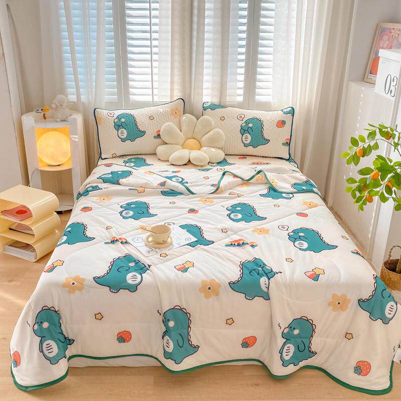 可水洗夏季冰丝乳胶凉席三件套床笠款儿童婴儿同款凉感夏被四件套